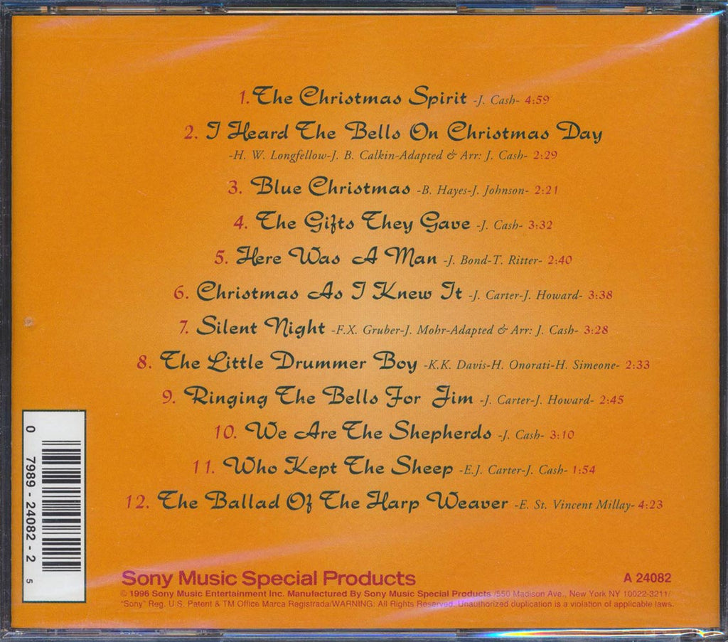 Johnny Cash - The Christmas Spirit Music CD