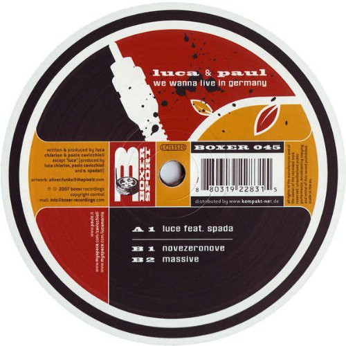 Luca & Paul - We Wanna Live In Germany - Vinyl Record