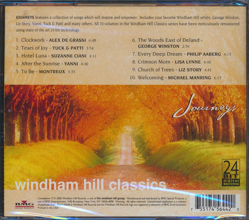George Winston, Alex De Grassi, Tuck & Patti, Yanni, Etc. - Journeys: Windham Hill Classics Music CD