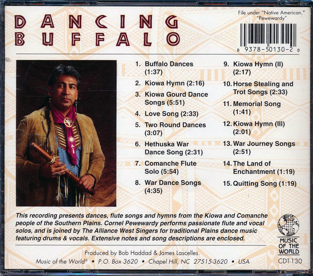 Cornel Pewewardy & The Alliance West Singers - Dancing Buffalo: Dances & Flute Songs From The Southern Plains Music CD