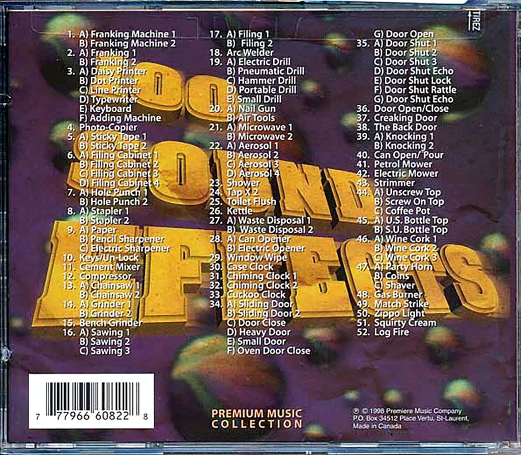 Various - 100 Sound Effects Volume 4 Music CD