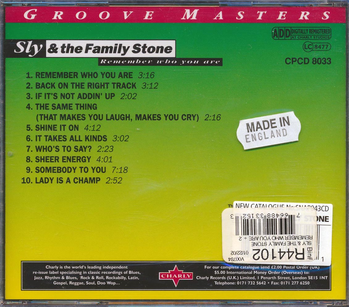 Sly & The Family Stone - Remember Who You Are Music CD