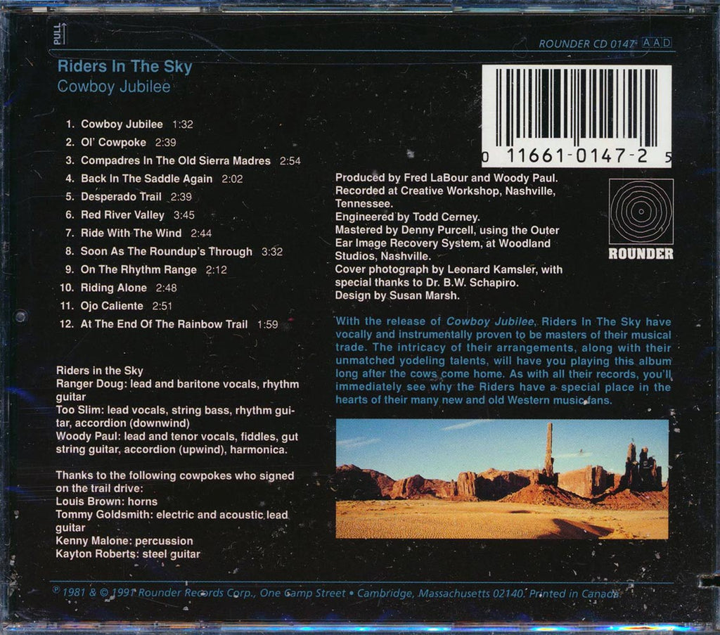 Riders In The Sky - Cowboy Jubilee (marked/ltd stock) Music CD