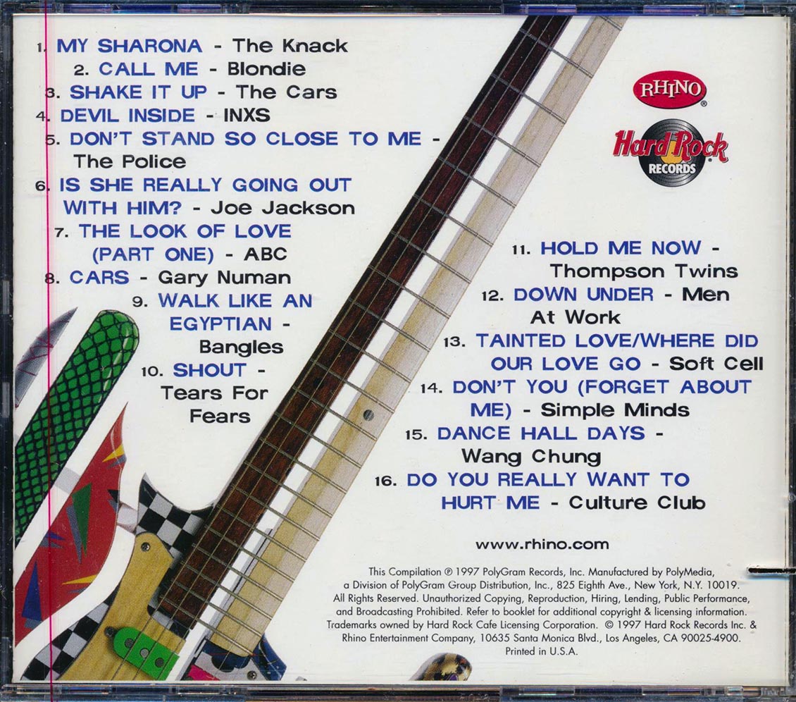 INXS, Blondie, The Knack, The Cars, The Bangles, Simple Minds, Wang Chung, Etc. - Hard Rock Cafe Presents New Wave (marked/ltd stock) Music CD