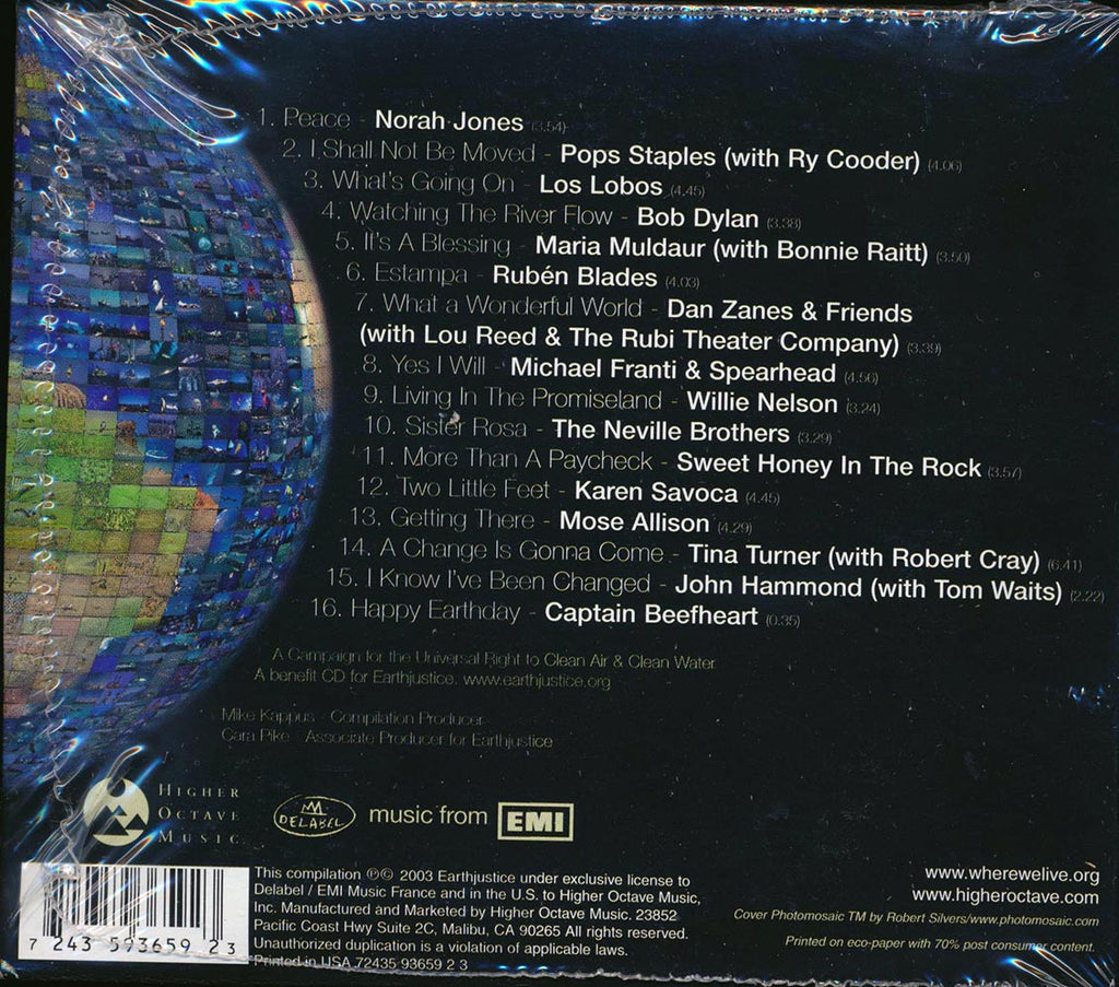 Norah Jones, Pop Staples, Los Lobos, Bob Dylan, Etc. - Where We Live: Stand For What You Stand On Music CD