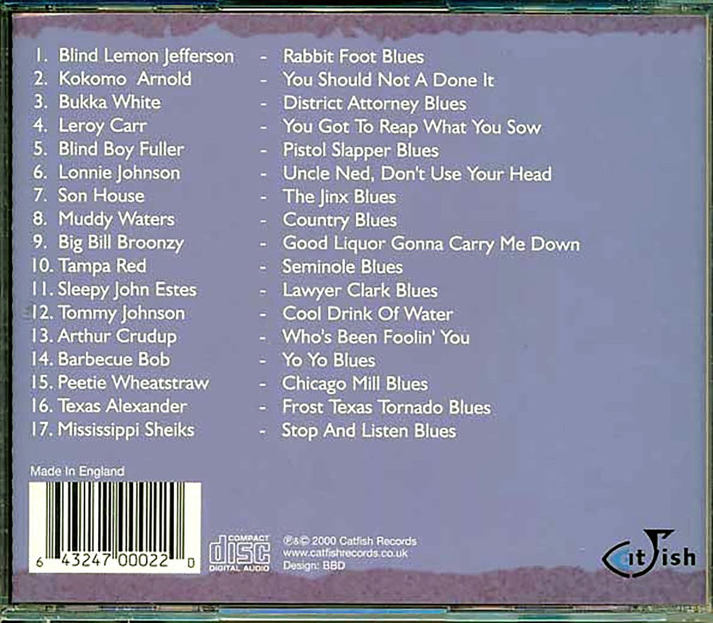 Blind Lemon Jefferson, Kokomo Arnold, Bukka White, Leroy Carr, Etc. - Gone Finshin': Tasty Bait From The Catfish Catalogue Music CD