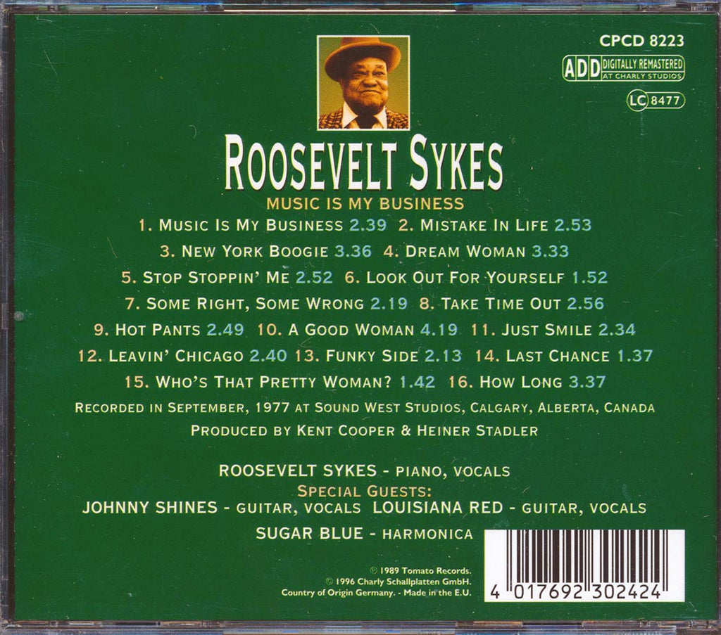 Roosevelt Sykes - Music Is My Business (incl. large booklet) Music CD
