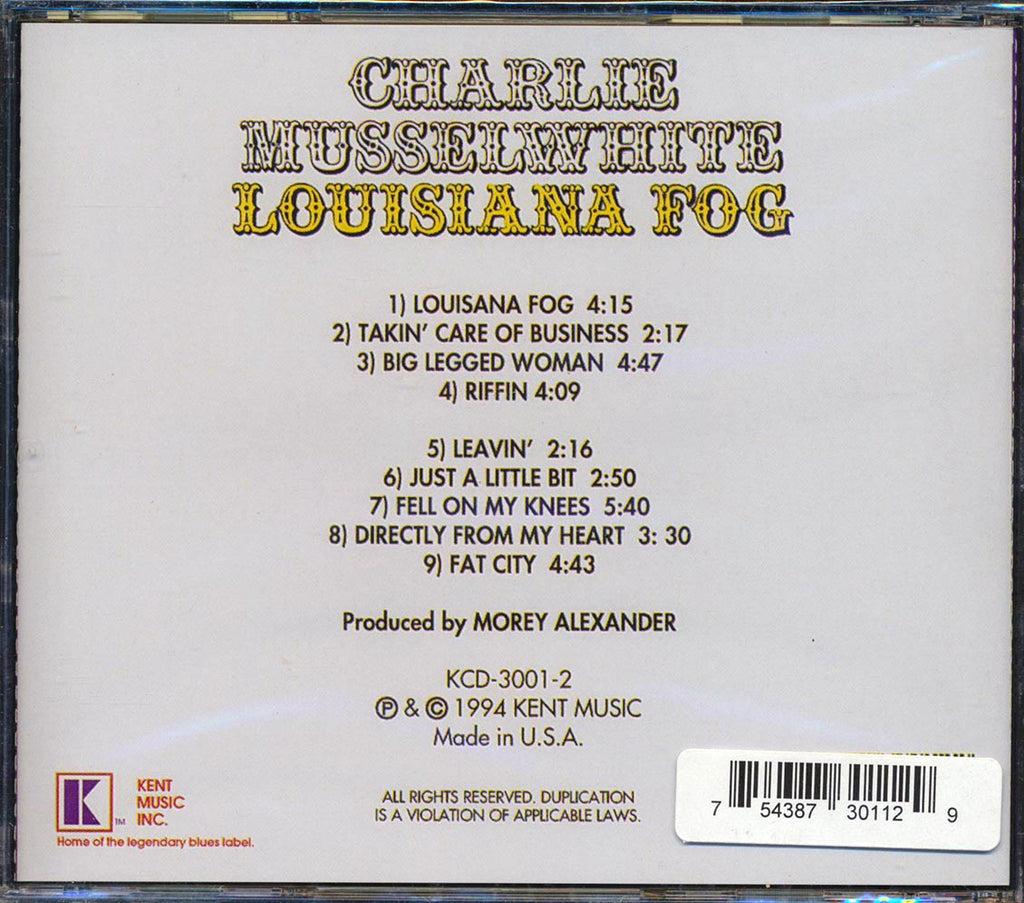 Charlie Musselwhite - Louisiana Fog Music CD