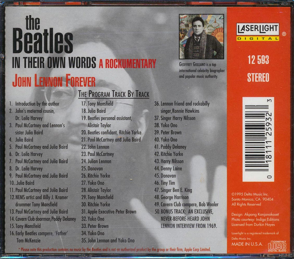 The Beatles - In Their Own Words: A Rockumentary (50 tracks) Music CD