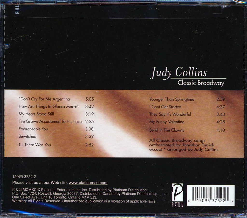 Judy Collins - Classic Broadway Music CD