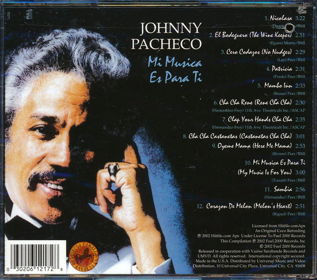 Johnny Pacheco - Mi Musica Es Para Ti Music CD