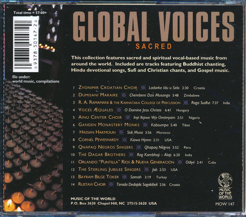 Zvonimir Croatian Choir, Dumisani Maraire, Ainu Center Choir, Etc. - Sacred Global Voices Music CD
