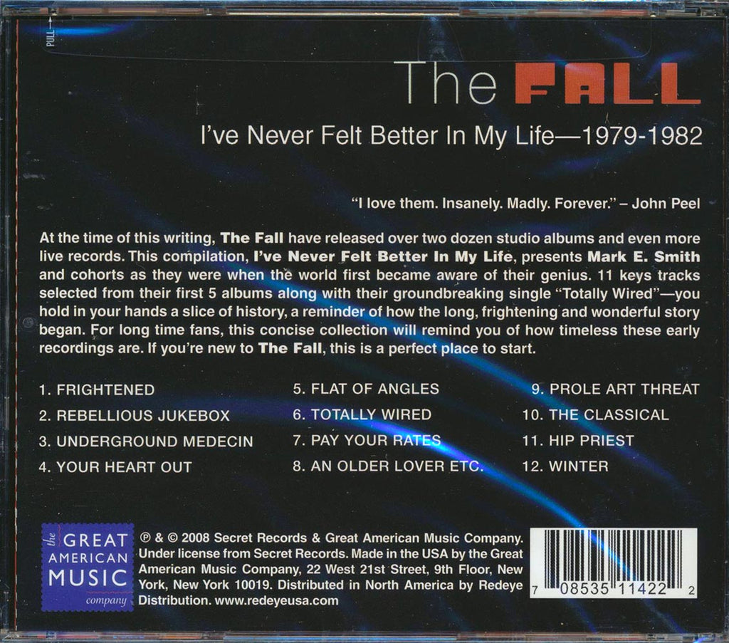 The Fall - I've Never Felt Better In My Life 1979-1982 Music CD