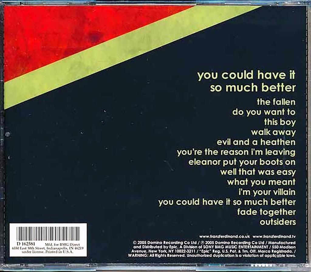 Franz Ferdinand - You Could Have It So Much Better (incl. large booklet) Music CD
