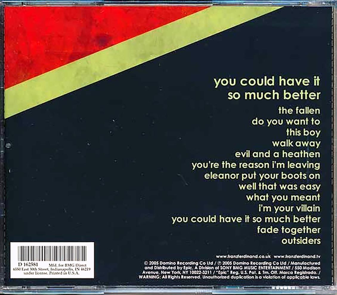 Franz Ferdinand - You Could Have It So Much Better (incl. large booklet) Music CD