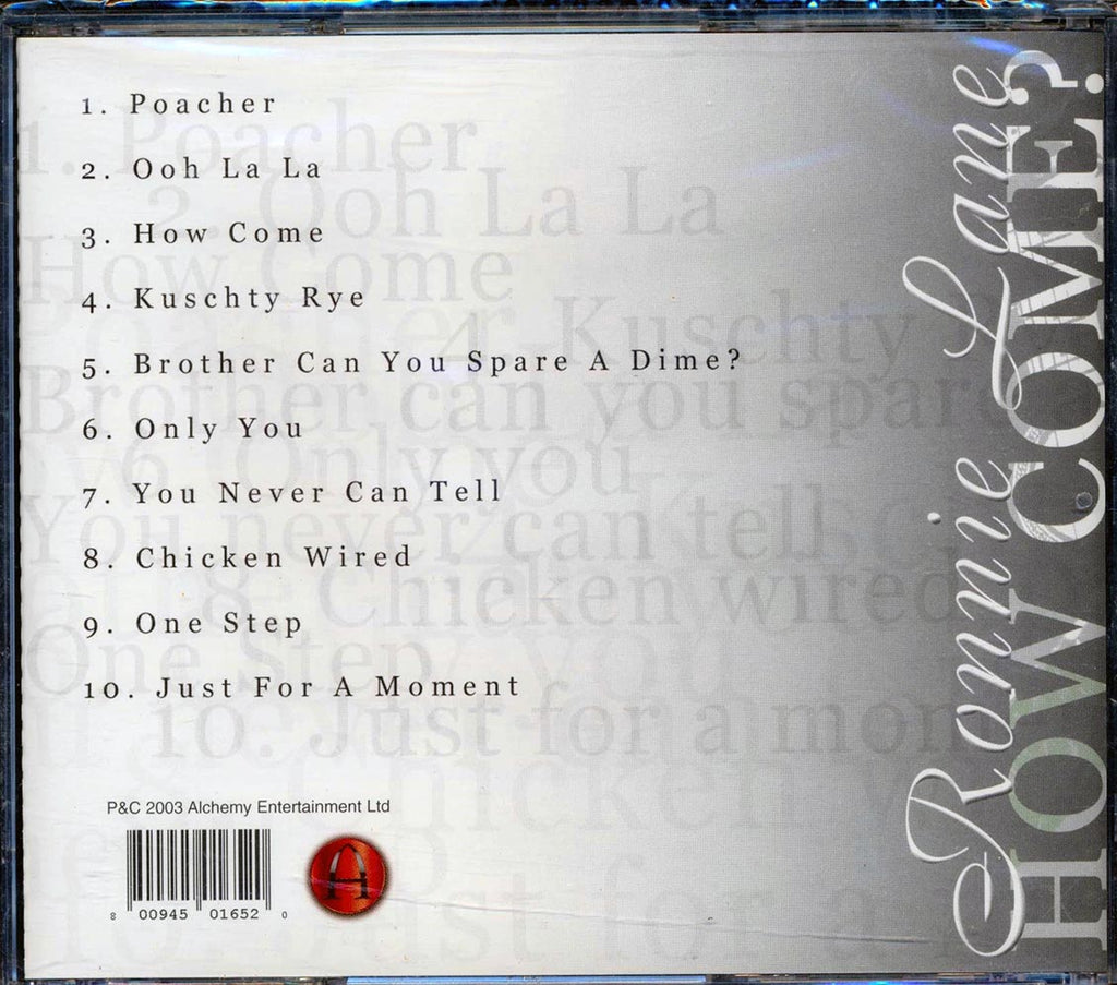Ronnie Lane - How Come? Music CD