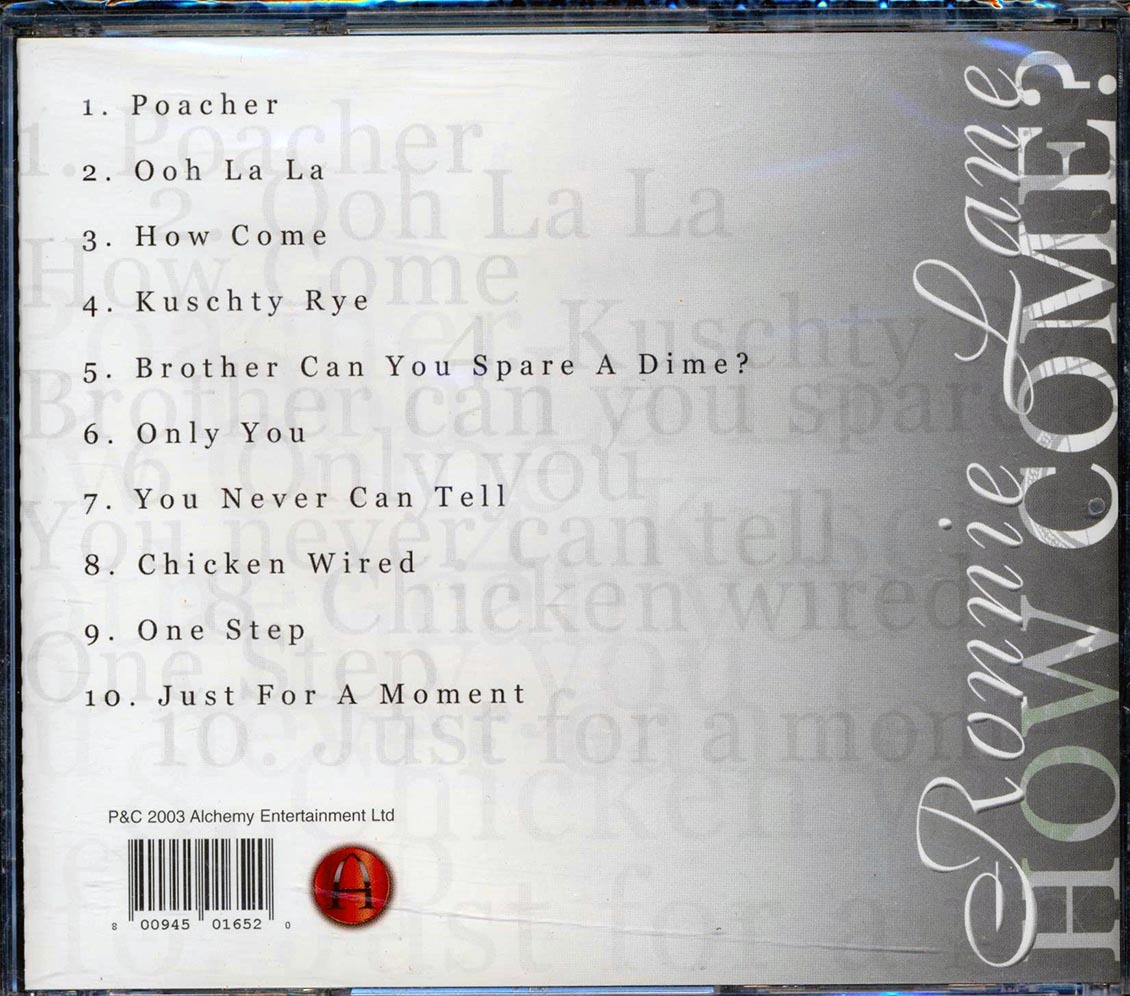 Ronnie Lane - How Come? Music CD