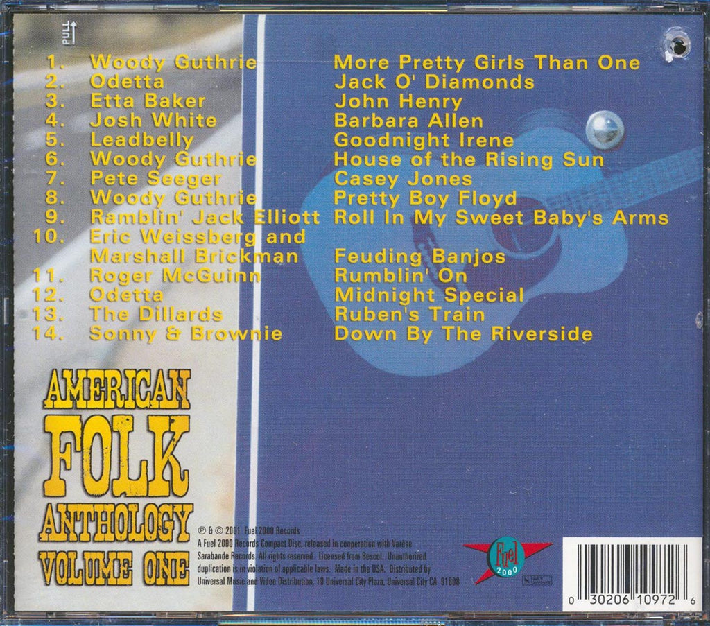 Woody Guthrie, Odetta, Ramblin' Jack Elliott, Leadbelly, Pete Seeger, Etc. - American Folk Anthology Volume 1 (incl. large booklet) (marked/ltd stock) (remastered) Music CD