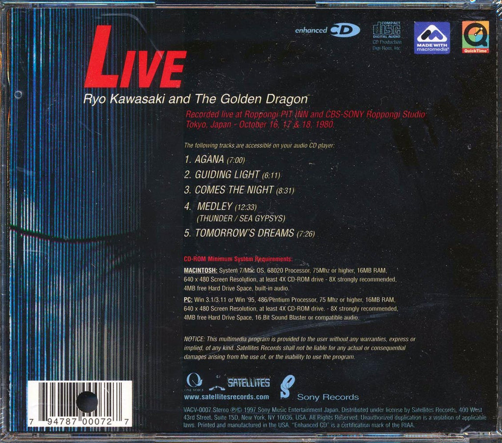 Ryo Kawasaki & The Golden Dragon - Live (marked/ltd stock) (remastered) Music CD