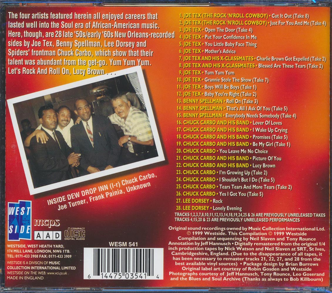 Joe Tex, Lee Dorsey, Chuck Carbo, Benny Spellman - Soul Stirrings: Original Ace Recordings 1957-62 (incl. large booklet) Music CD