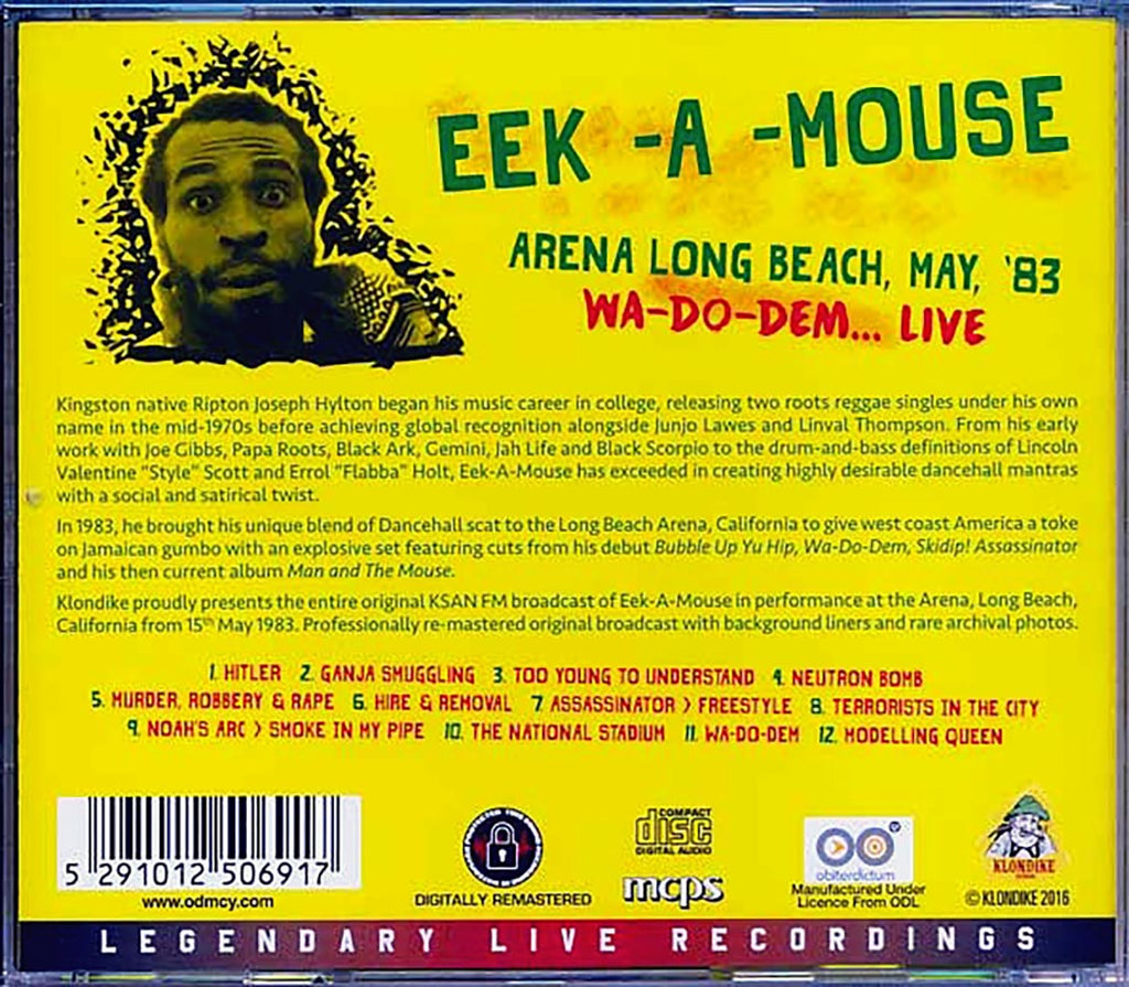 Eek A Mouse - Arena Long Beach May '83: Wa Do Dem Live Music CD