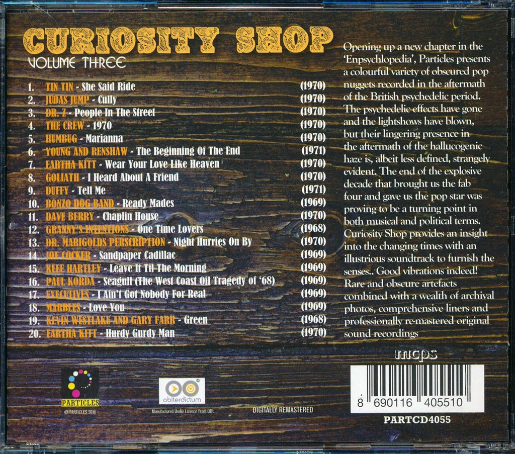 Humbug, The Crew, Duffy, Bonzo Dog Band, Etc. - Curiousity Shop Volume 3: A Rare Collection Of Aural Antiquities And Objects D'art 1968-1971 (ltd. ed.) (incl. large booklet) Music CD