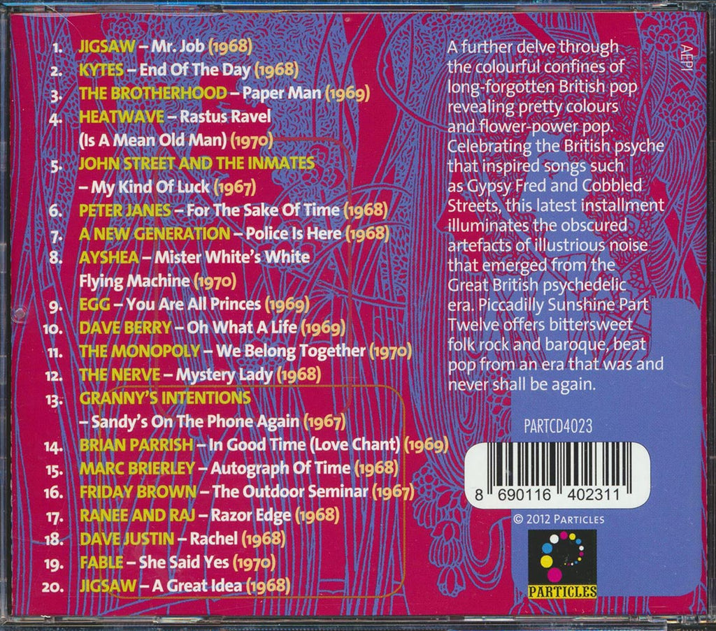 Ayshea, Jigsaw, Fable, Egg, A New Generation, Etc. - Piccadilly Sunshine Part 12: British Pop Psych And Other Flavours 1967-1970 Music CD