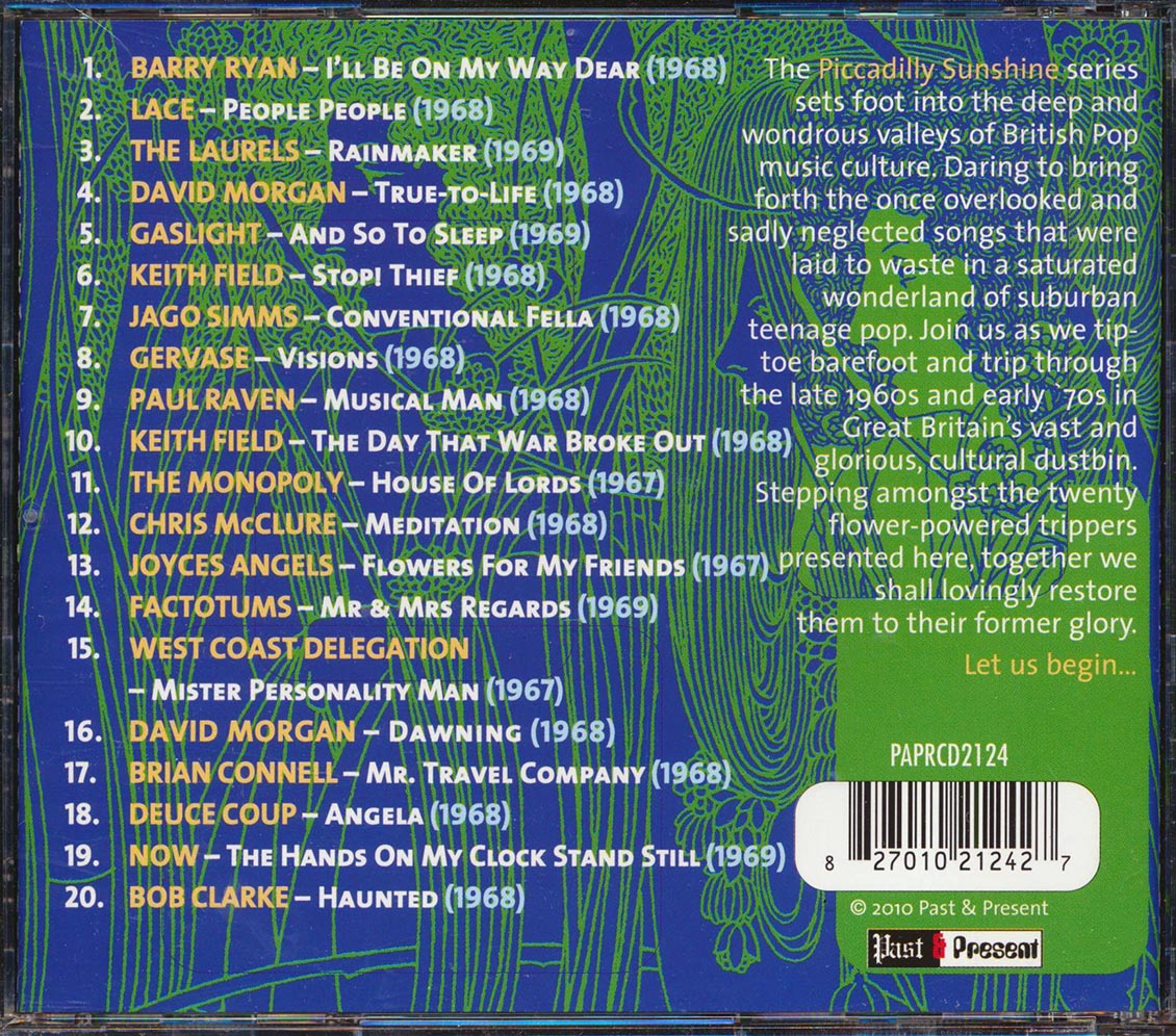Lace, Factotums, Deuce Coup, Now, The Monopoly, Etc. - Piccadilly Sunshine Part 4: British Pop Psych And Other Flavours 1967-1969 Music CD