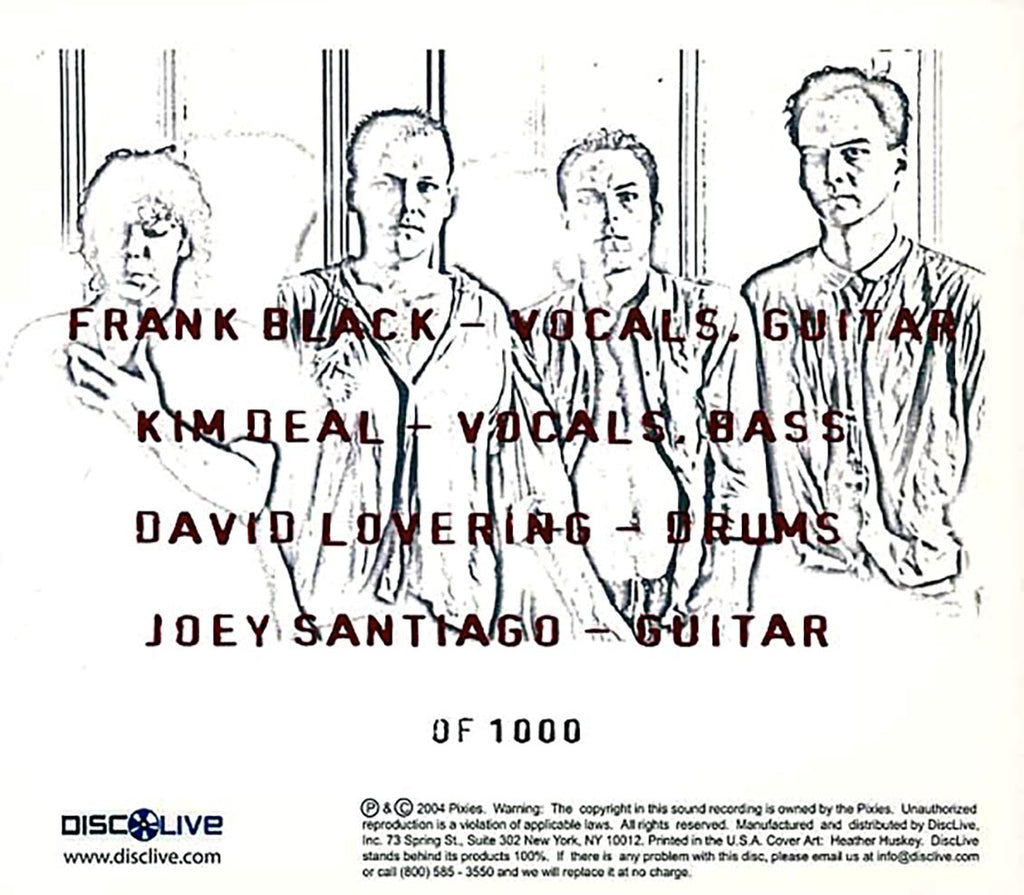 The Pixies - Live In Vancouver, British Columbia 4-22-04 (numbered ltd.ed.) (2xCD) Music CD