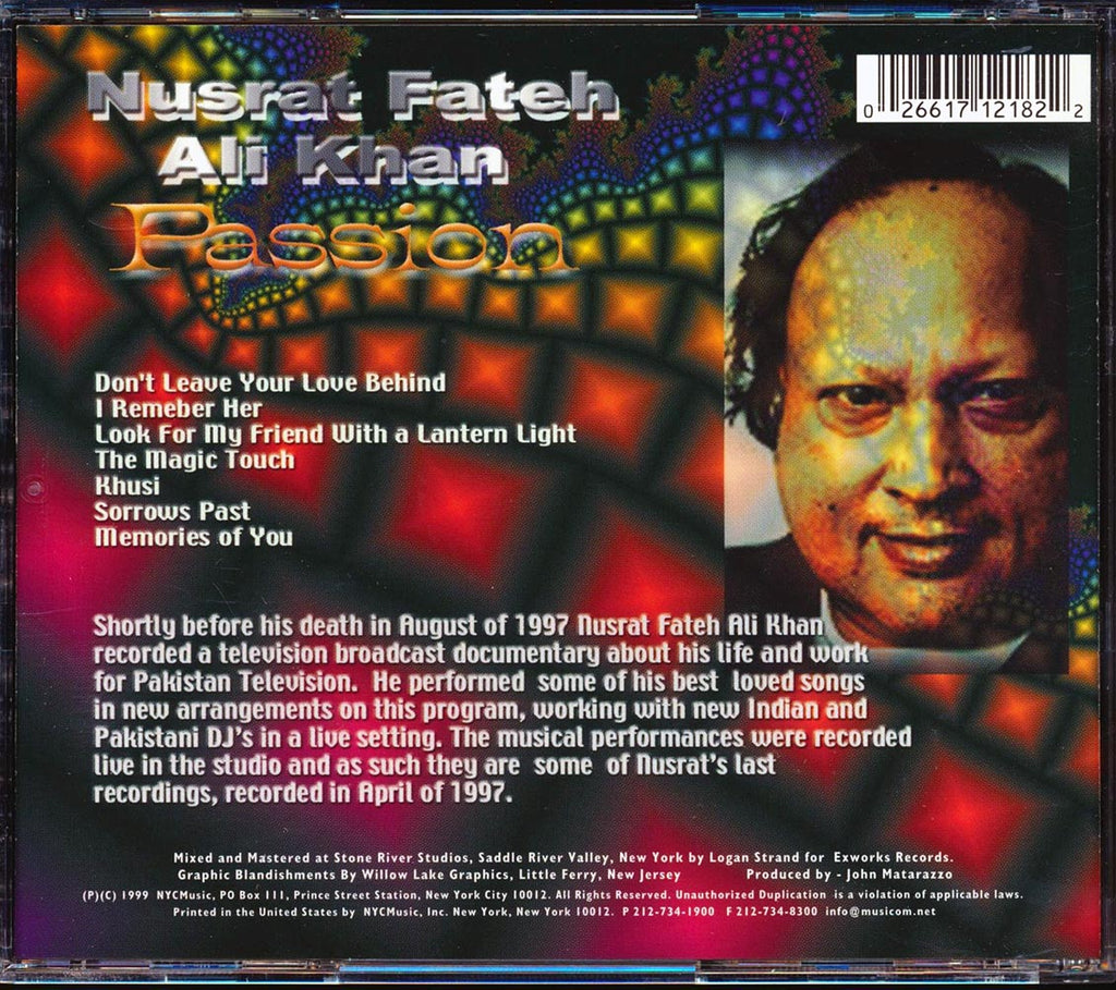 Nusrat Fateh Ali Khan - Passion Music CD