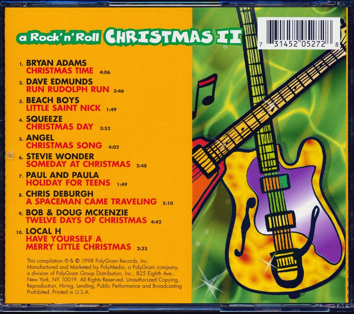 Bryan Adams, Stevie Wonder, The Beach Boys, Etc. - A Rock N Roll Christmas 2 Music CD