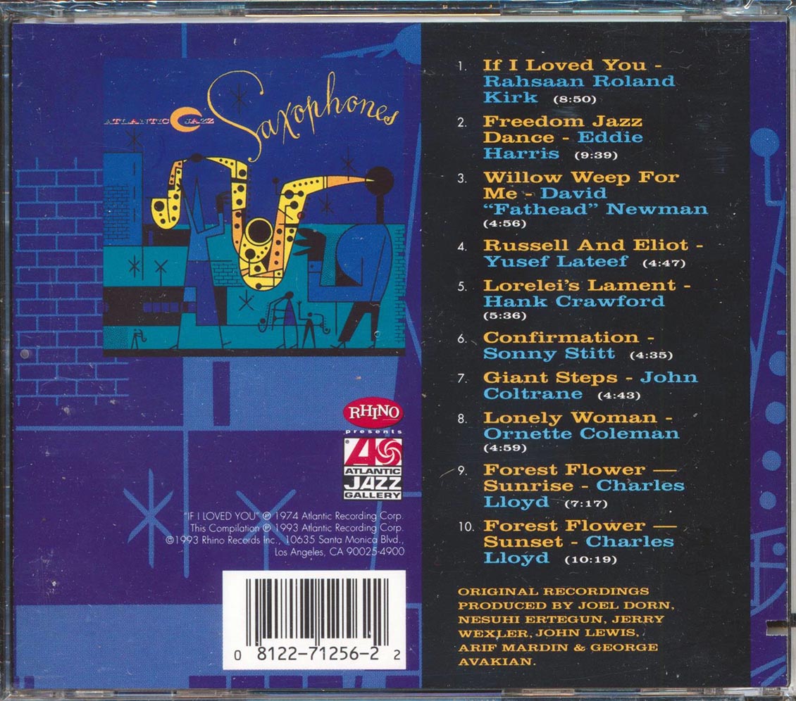 Sonny Stitt, John Coltrane, Yusef Lateef, Etc. - Atlantic Jazz Saxophones (marked/ltd stock) Music CD