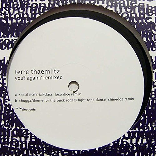 Thaemlitz,terre - You Again Remixed - Vinyl Record