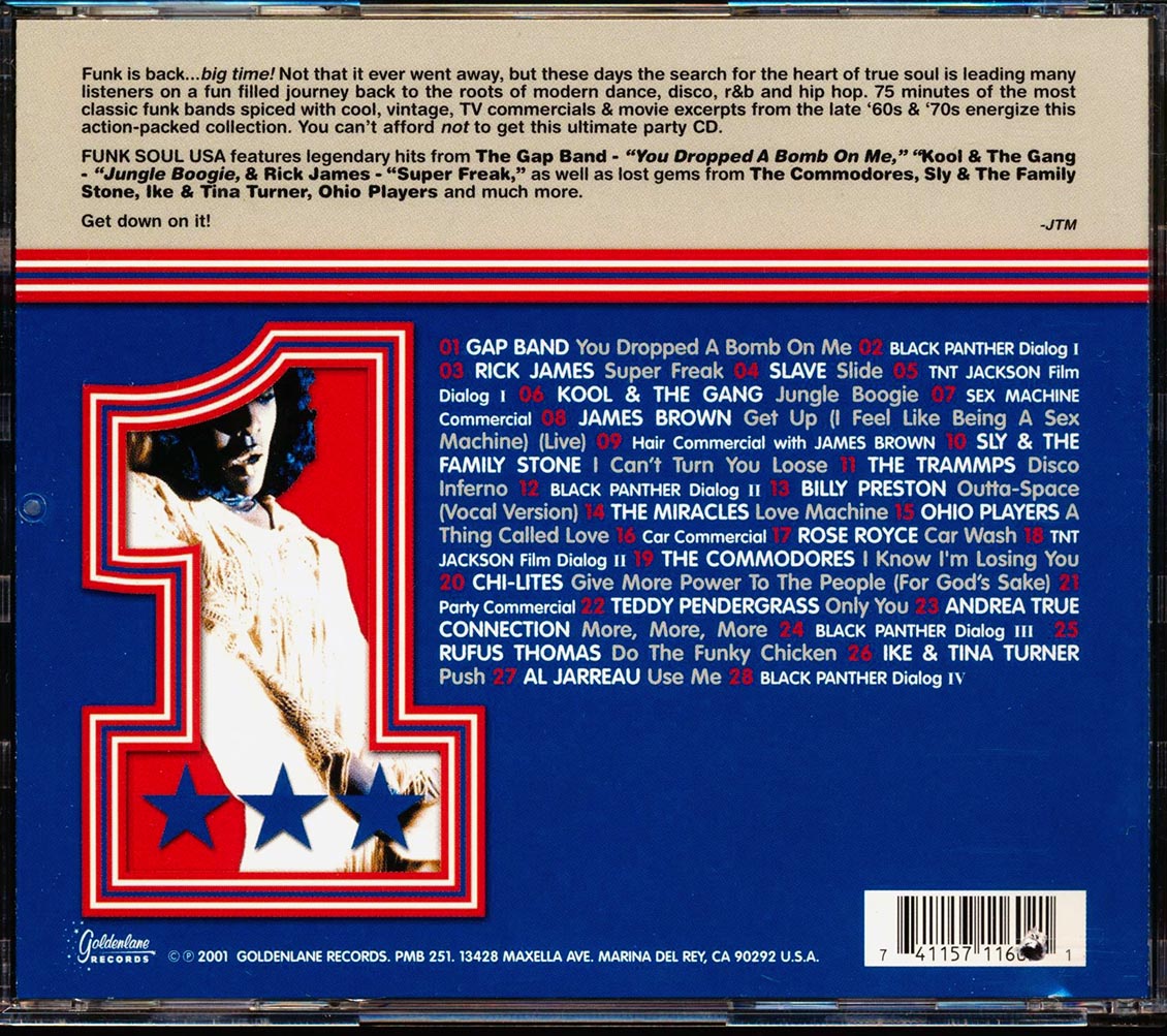 Rick James, Kool & The Gang, Sly & The Family Stone, Slave, Etc. - Funk Soul USA: Featuring 75 Minutes Of Essential Funked Up Classics (28 tracks) (marked/ltd stock) Music CD