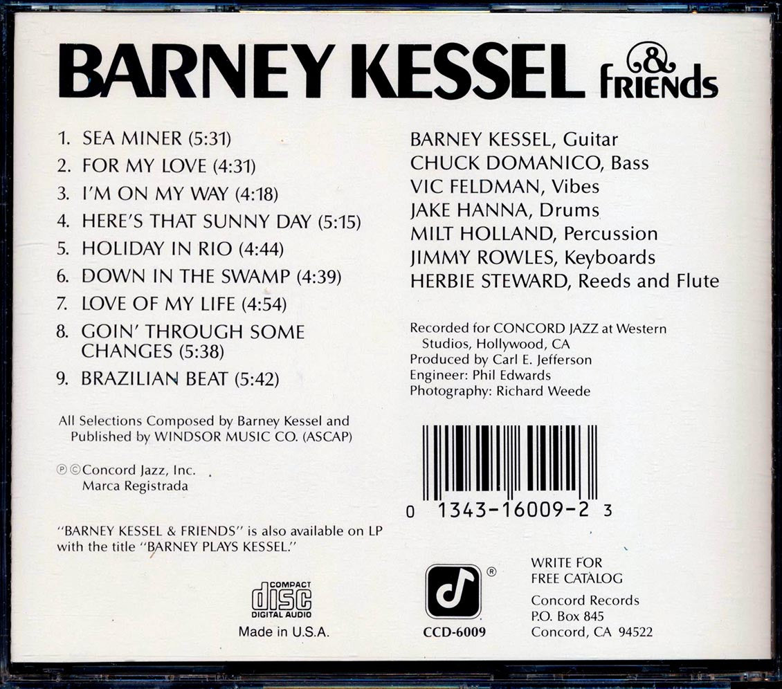 Barney Kessel & Friends - Barney Kessel & Friends Music CD