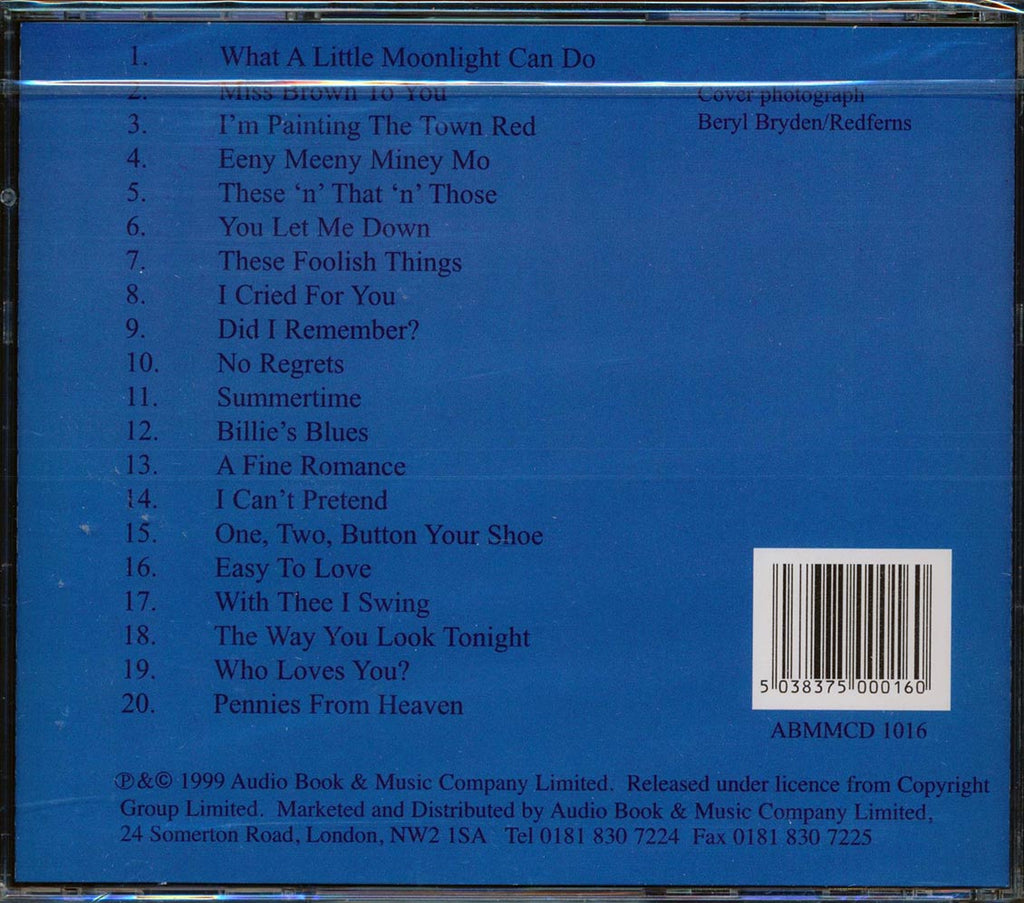 Billie Holiday - The Incomparable: Volume 1 (20 tracks) Music CD