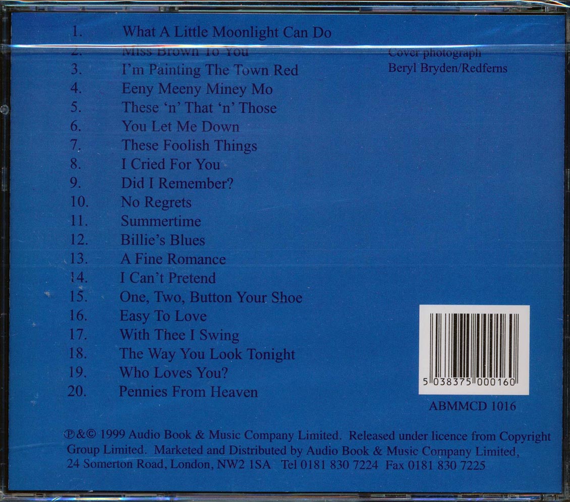 Billie Holiday - The Incomparable: Volume 1 (20 tracks) Music CD