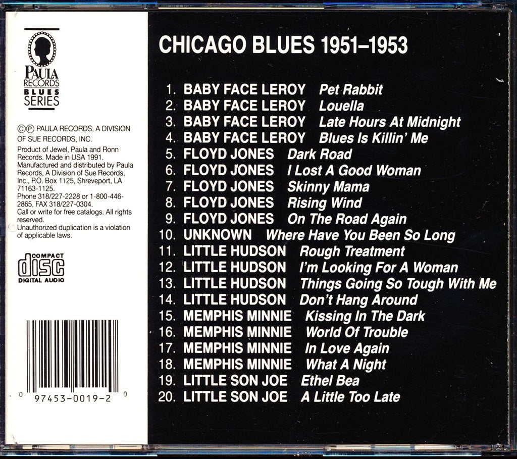Baby Face Leroy, Floyd Jones, Little Hudson, Memphis Minnie, Little Son Joe - Blues Is Killin' Me (20 tracks) Music CD