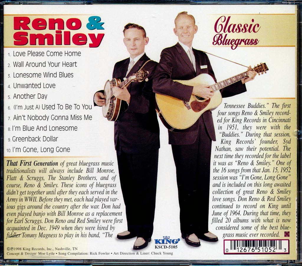 Don Reno & Red Smiley - Classic Bluegrass Music CD