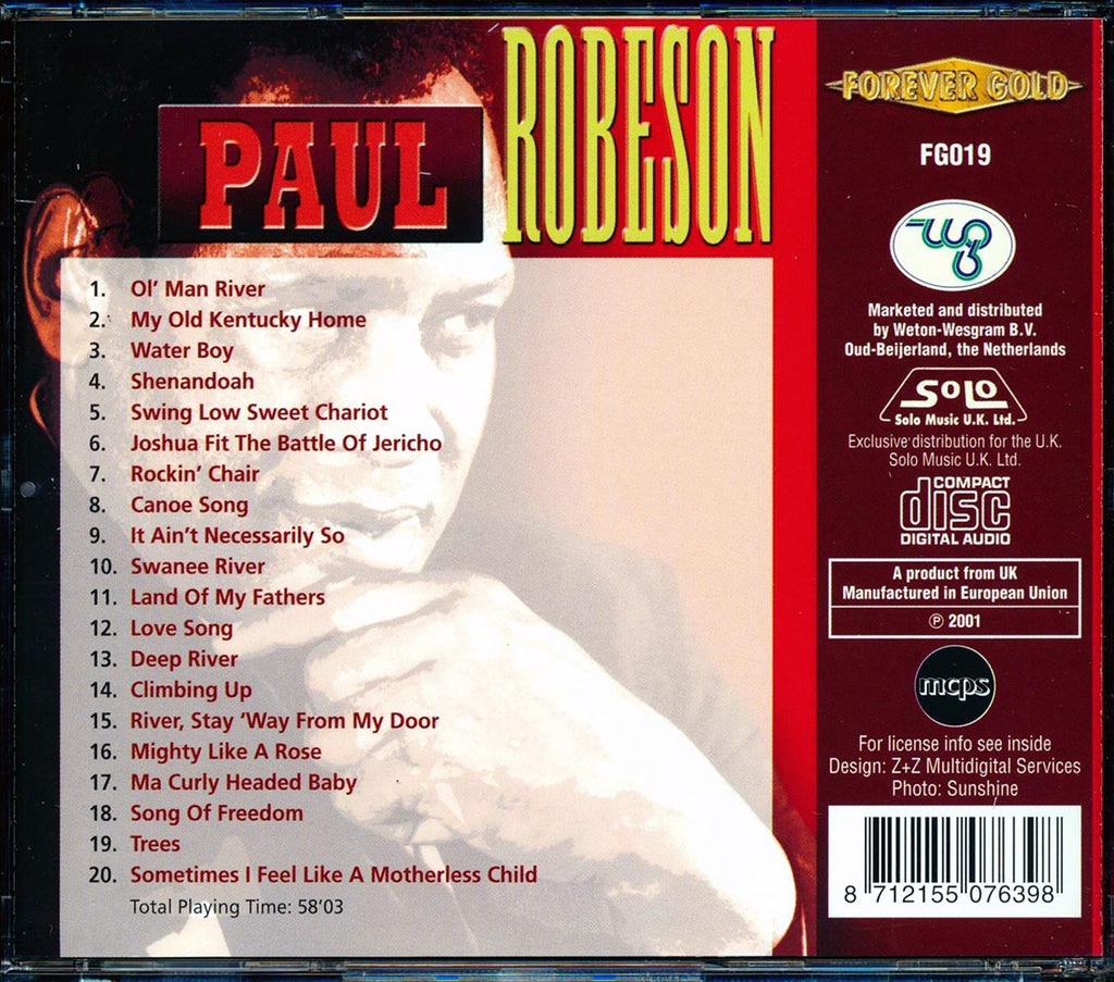 Paul Robeson - Paul Robeson Music CD