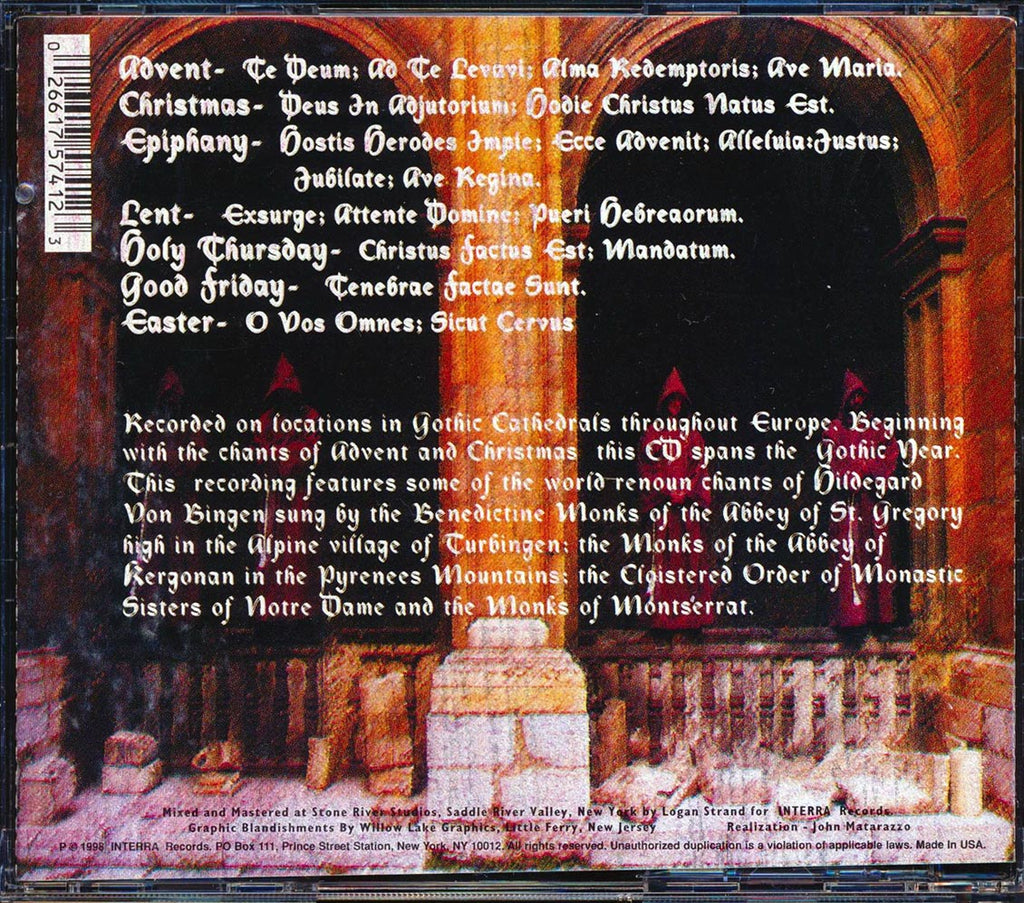 Gregorian Plainsong - Mysteries Of The Gothic Year Music CD