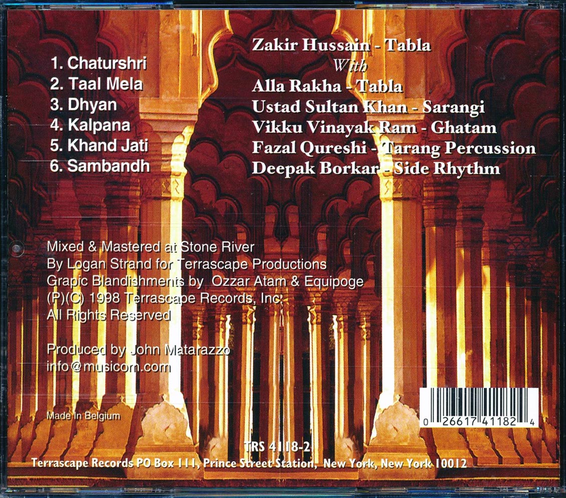 Zakir Hussain - Sambandh Music CD