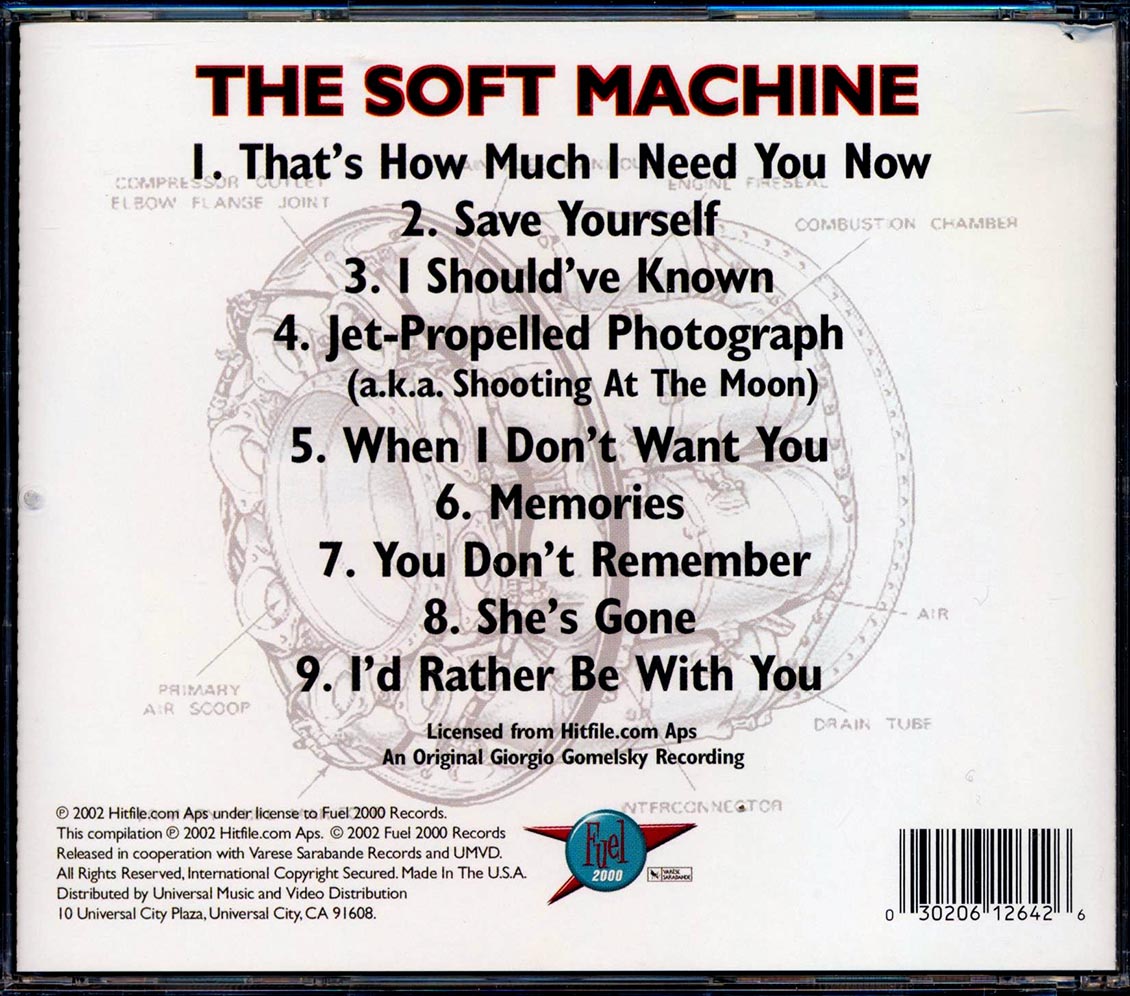 The Soft Machine - Jet-Propelled Photographs (marked/ltd stock) Music CD