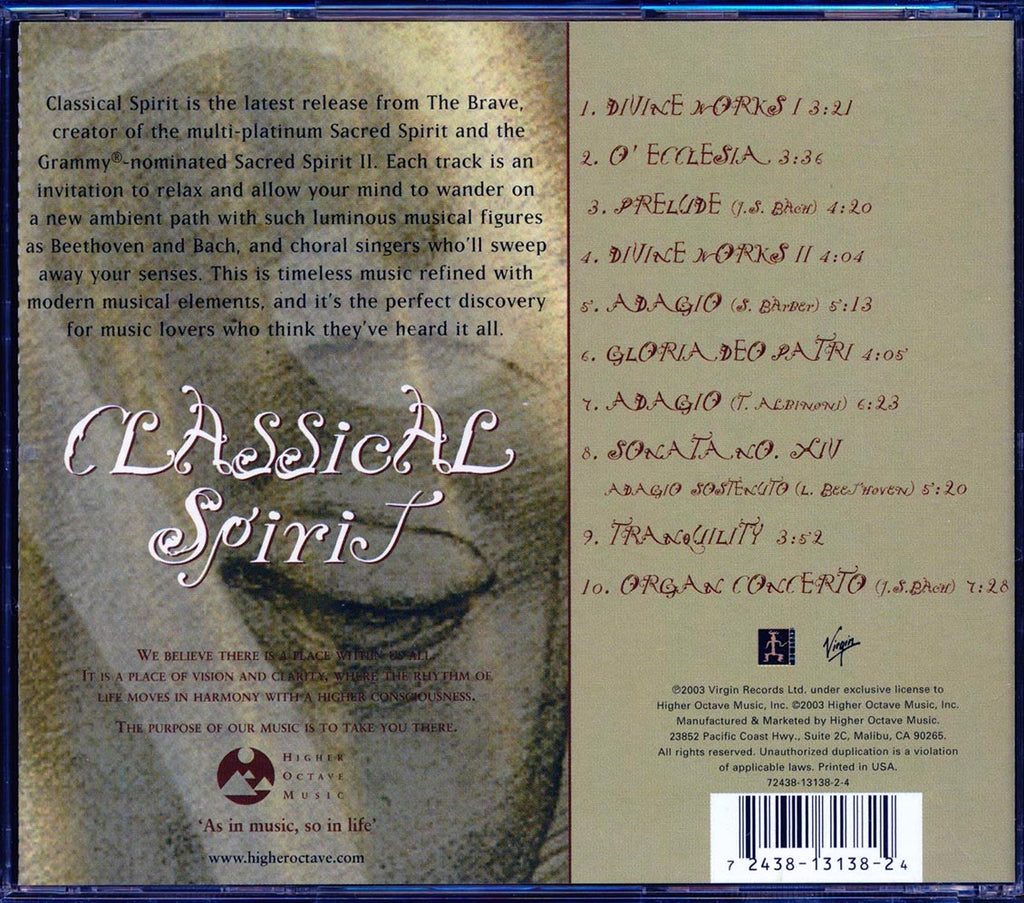 Sacred Spirit, Classical Spirit - Classical Spirit Music CD