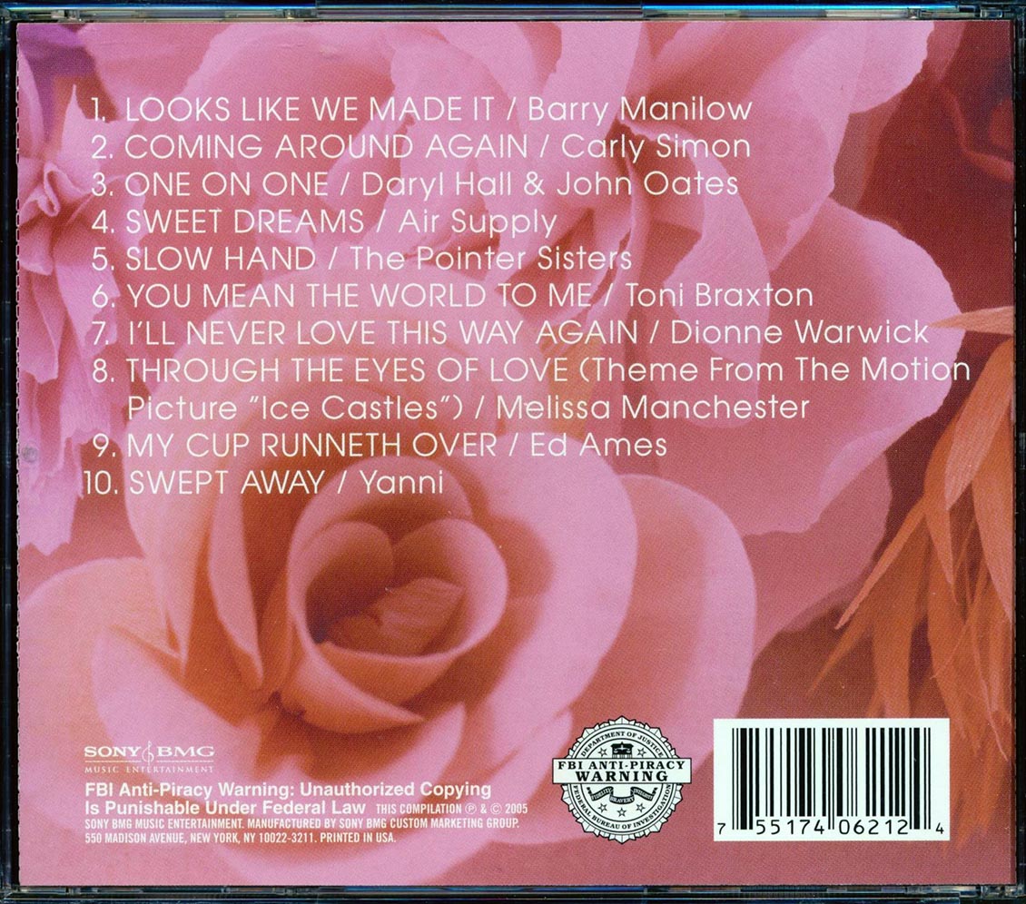 Barry Manilow, Carly Simon, Hall & Oates, Air Supply, Etc. - The Best Of Our Love: The Valentine's Day Collection Music CD