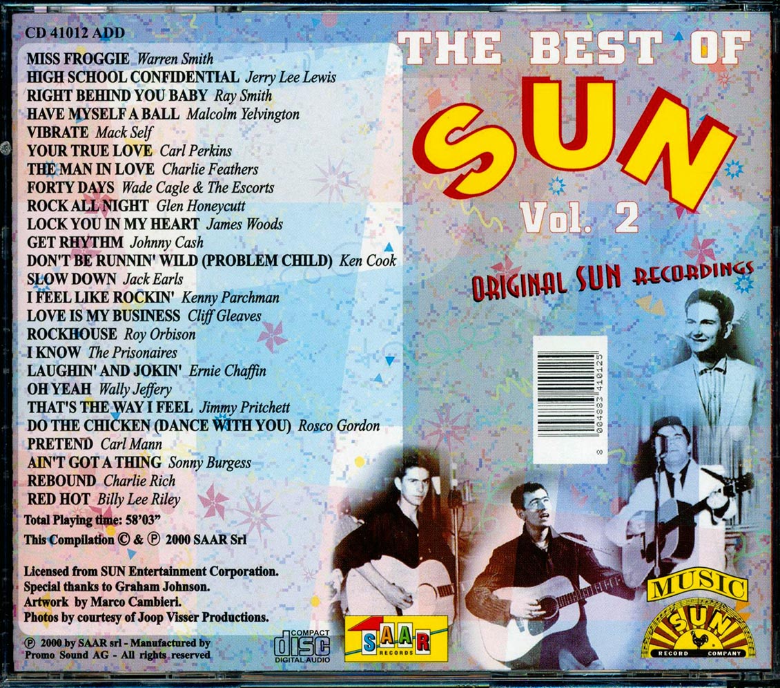 Carl Perkins, Jerry Lee Lewis, Johnny Cash, Etc. - The Best Of Sun Volume 2 (incl. large booklet) Music CD