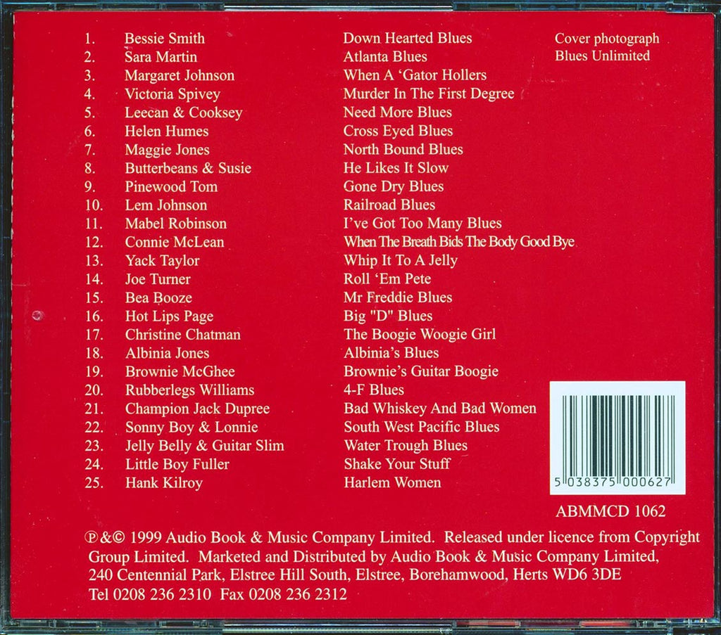 Bessie Smith, Maggie Jones, Hot Lips Page, Hank Kilroy, Etc. - Harlem Blues (25 tracks) Music CD