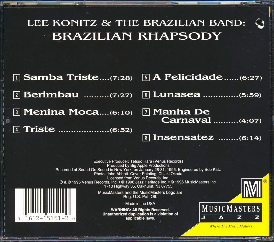 Lee Konitz & The Brazilian Band - Brazilian Rhapsody (marked/ltd stock) Music CD