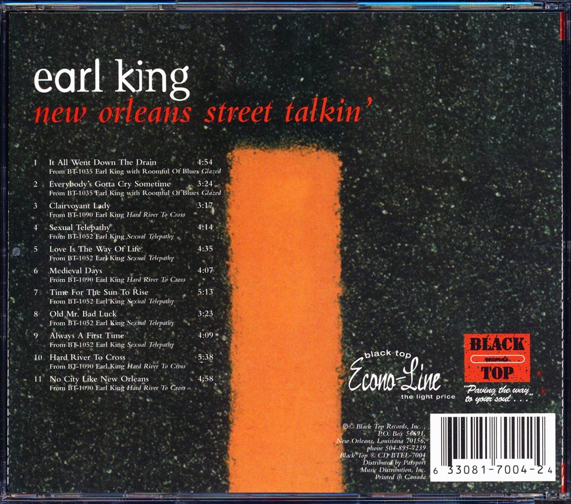 Earl King - New Orleans Street Talkin' Music CD