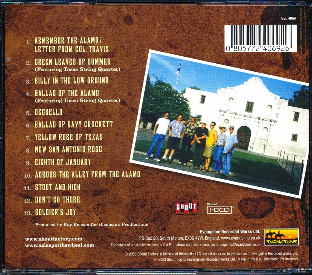 Asleep At The Wheel - Remembers The Alamo Music CD